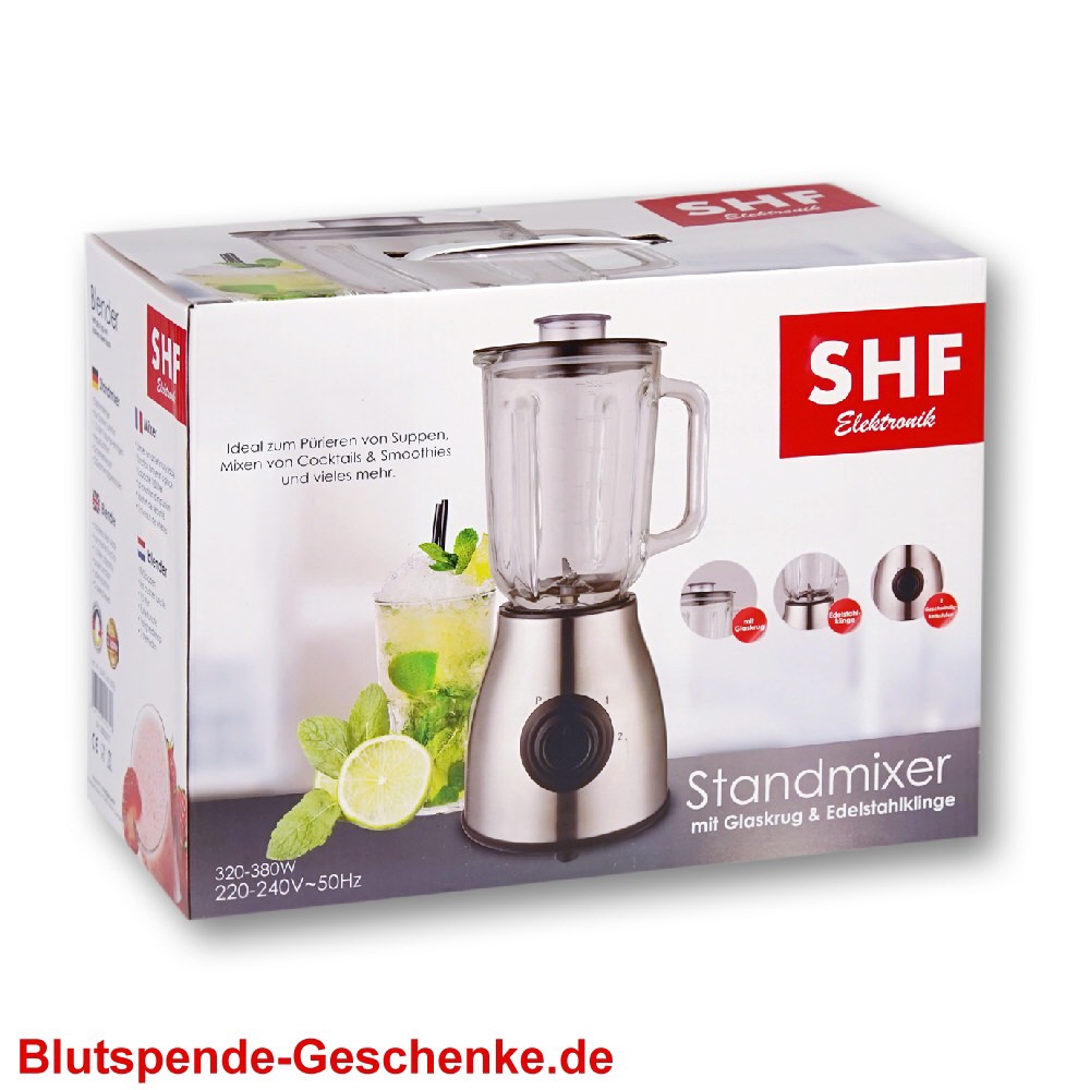 Blutspendegeschenk Standmixer Edelstahl