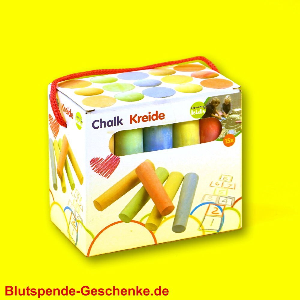 Blutspendegeschenk Strassenkreide 15er-Pack