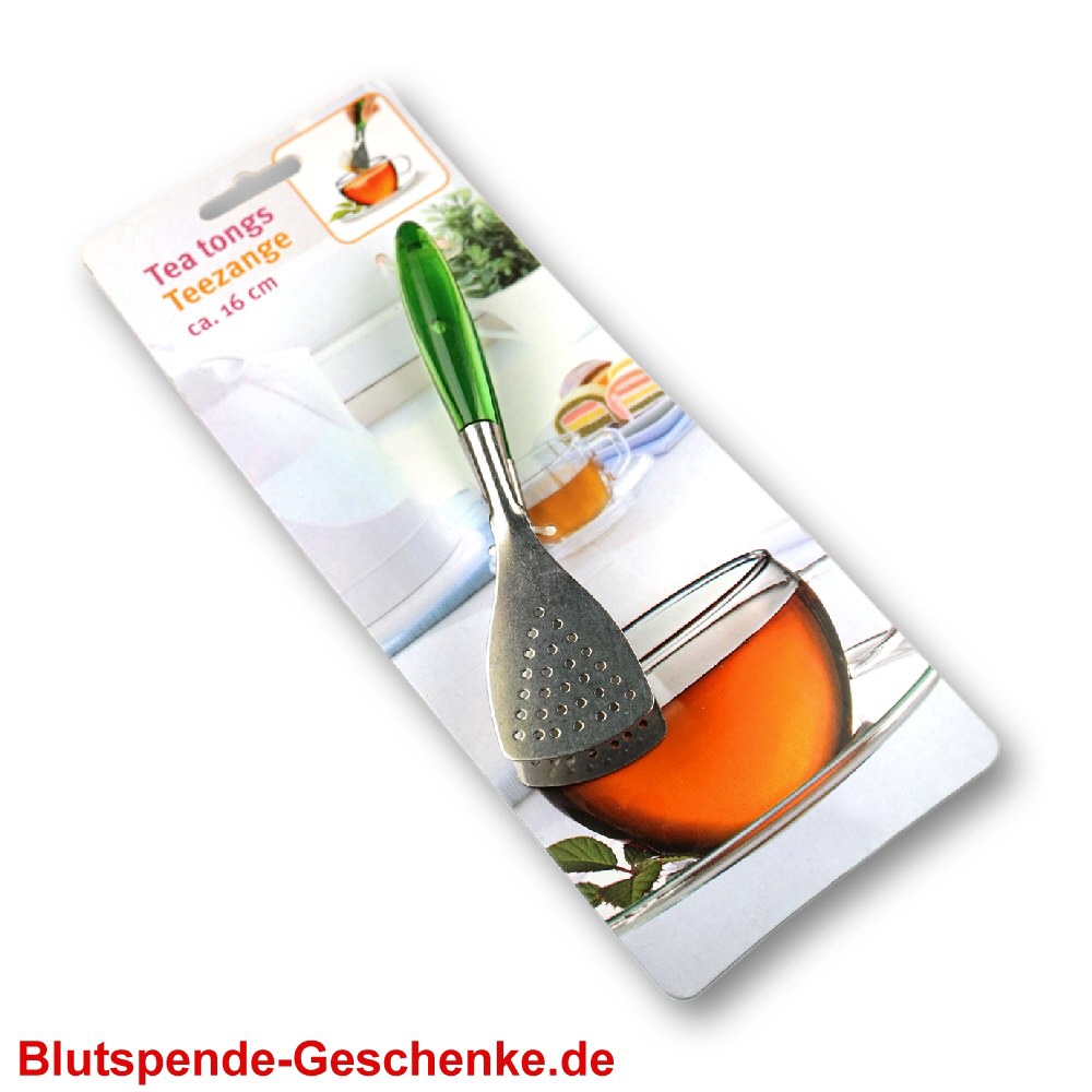 Blutspendegeschenk Teebeutelzange