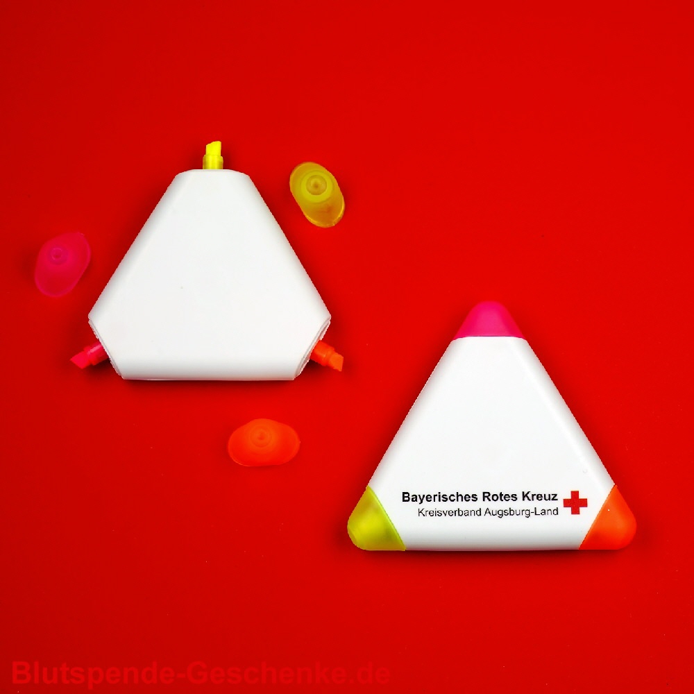 Blutspendegeschenk Textmarker 3-farbig