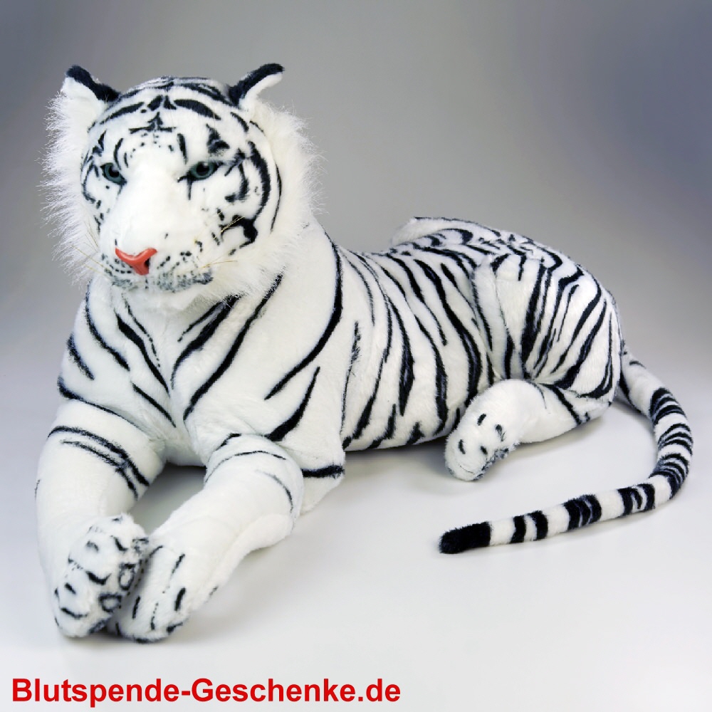 Blutspendegeschenk Pl&uuml;schtiger weiss liegend