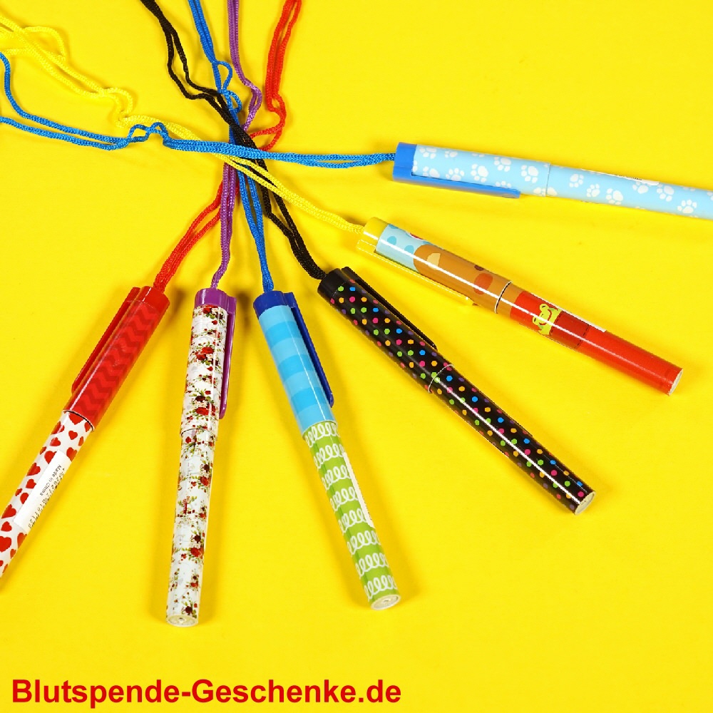 Blutspendegeschenk Umh&auml;nge-Kugelschreiber