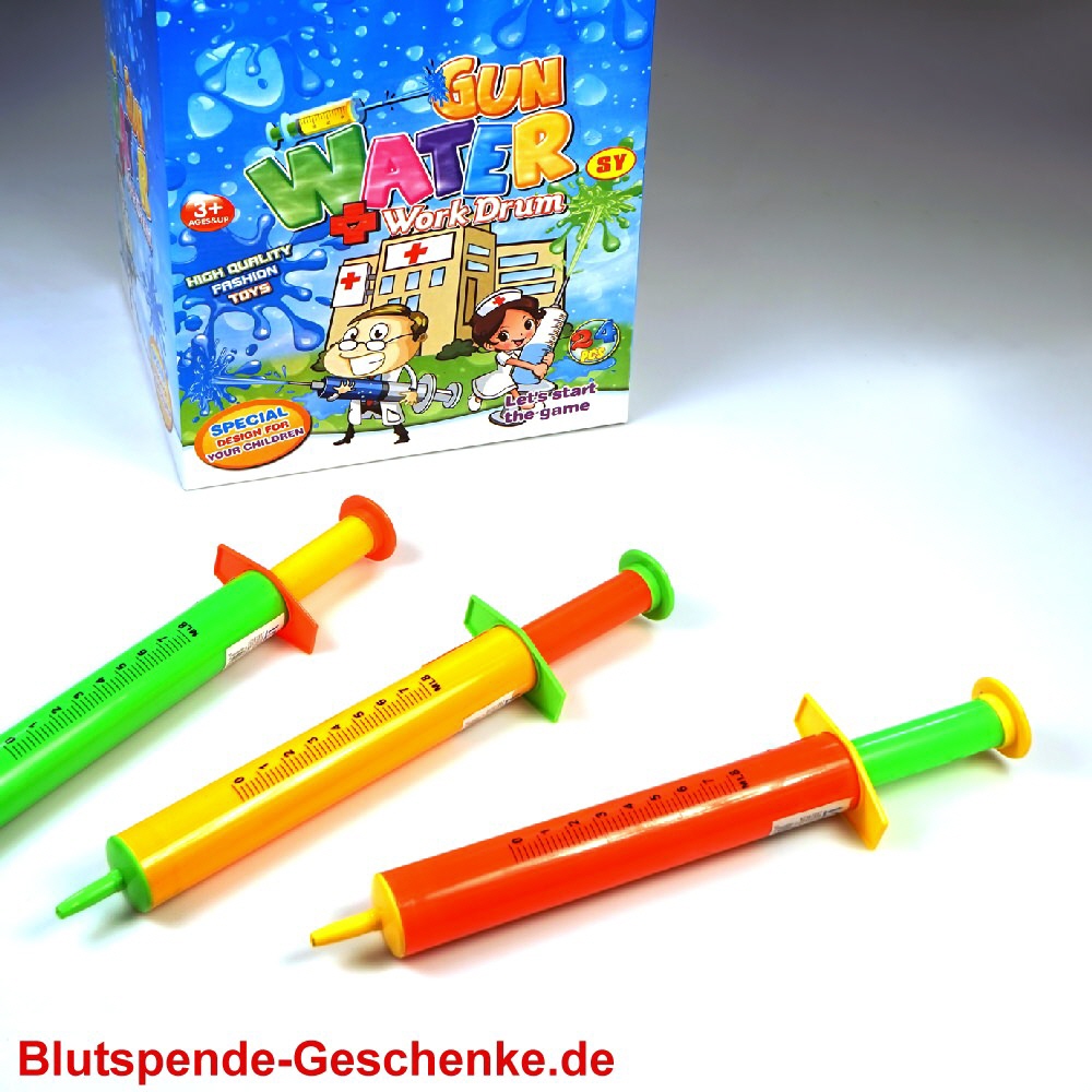 Blutspendegeschenk Spritzen-Wasserspritzer
