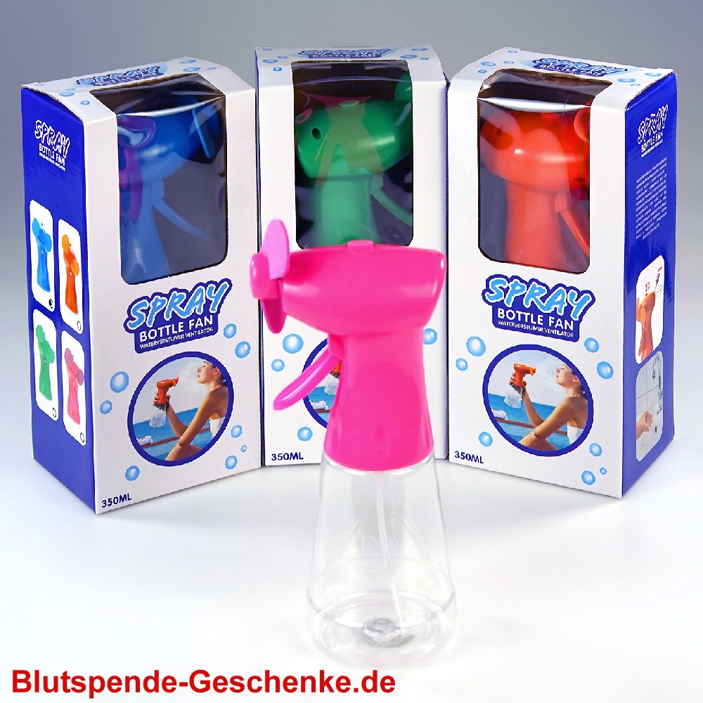 Blutspendegeschenk Wasserspr&uuml;h-Ventilator