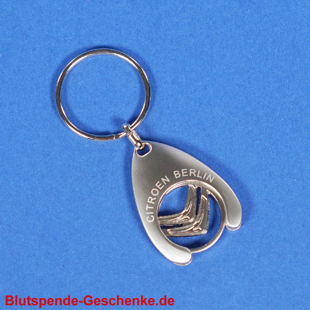 Schl&uuml;sselanh&auml;nger mit Einkaufswagen-Chip