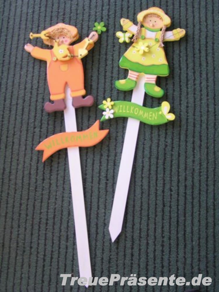 Willkommensschild aus Holz